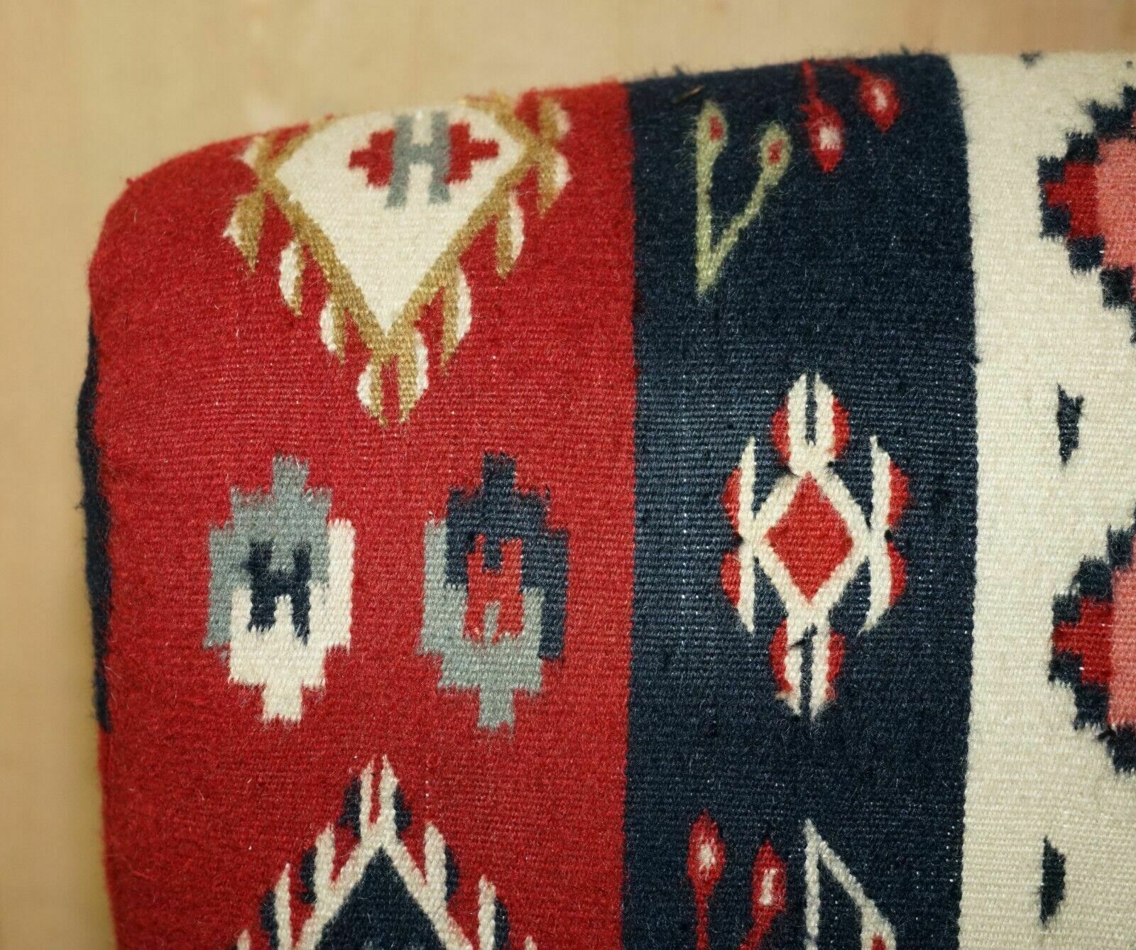 Rare Original Victorian Howard & Sons Bridgewater Armchair With Kilim Upholstery photo buy