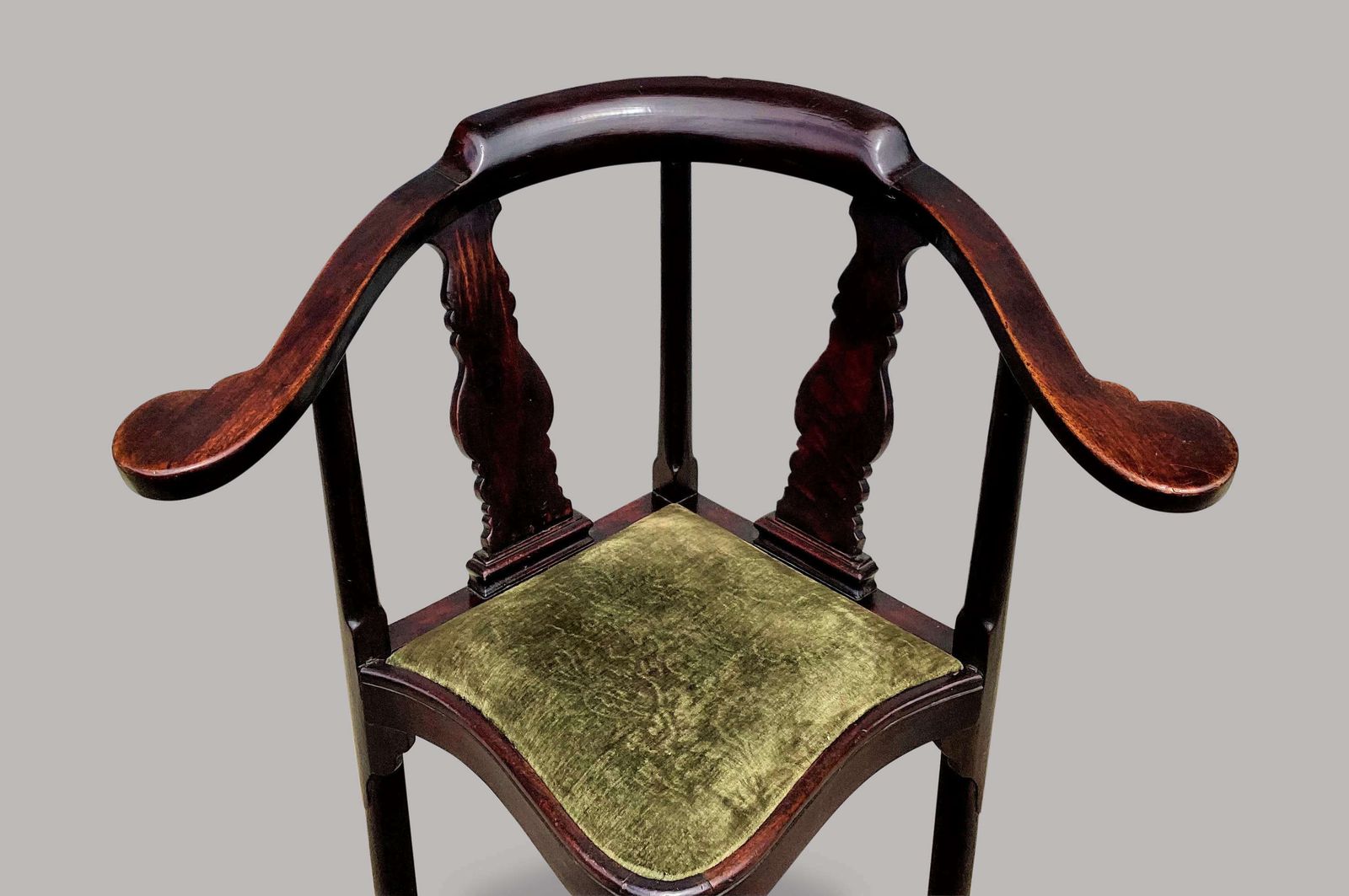 photo for sale Exceptional C18th Chinese Export Hardwood Corner Armchair