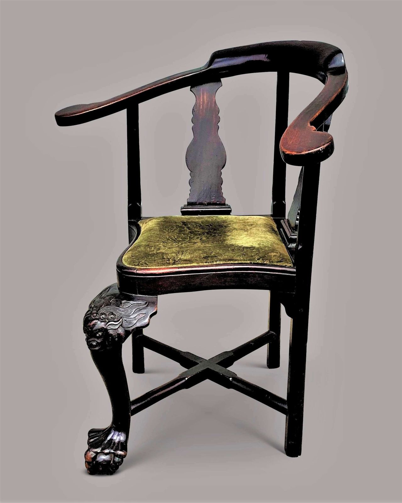 photo buy Exceptional C18th Chinese Export Hardwood Corner Armchair