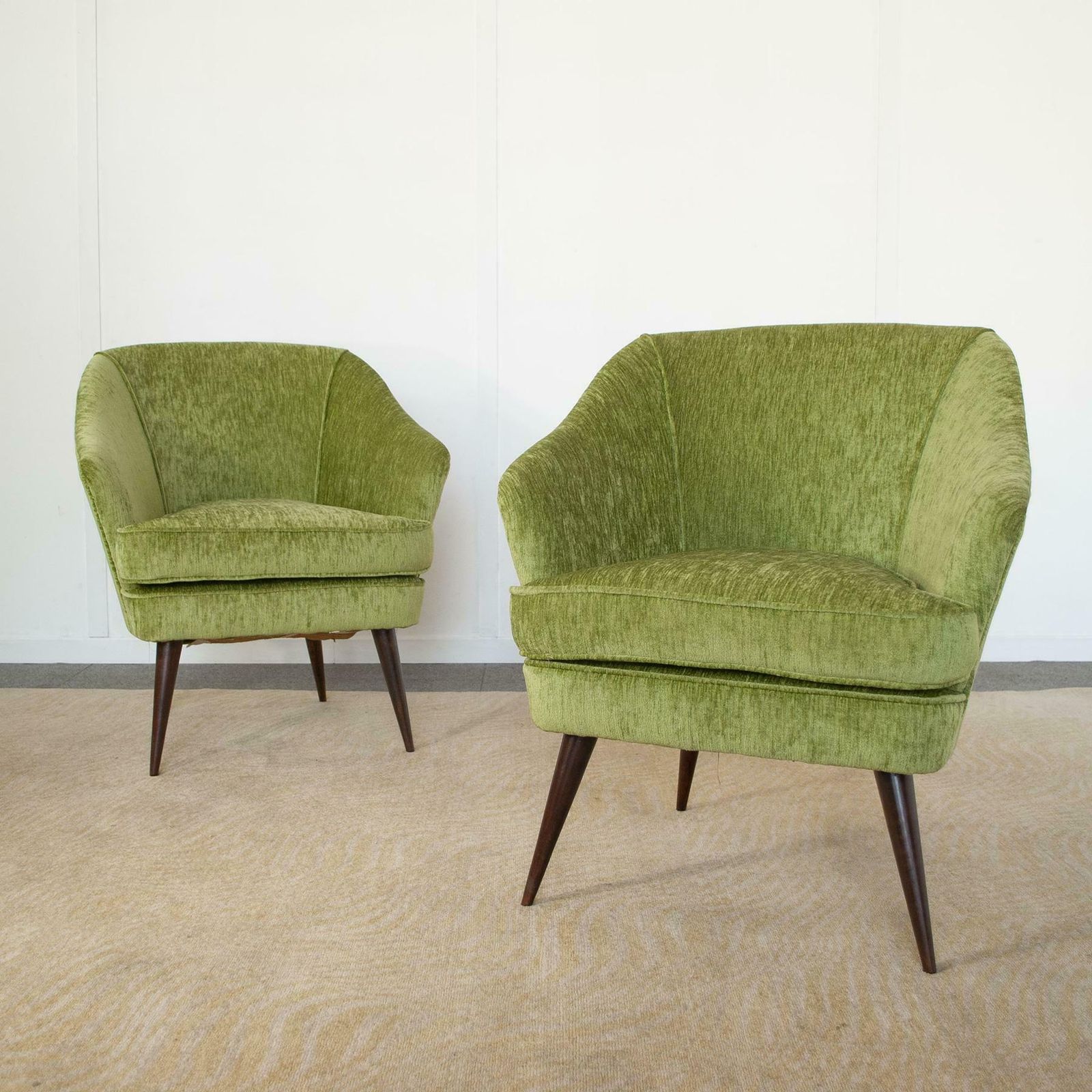 Set Of Two Armchairs Manufactured By Casa E Giardino Designer Gio Ponti 1940 photo vintage