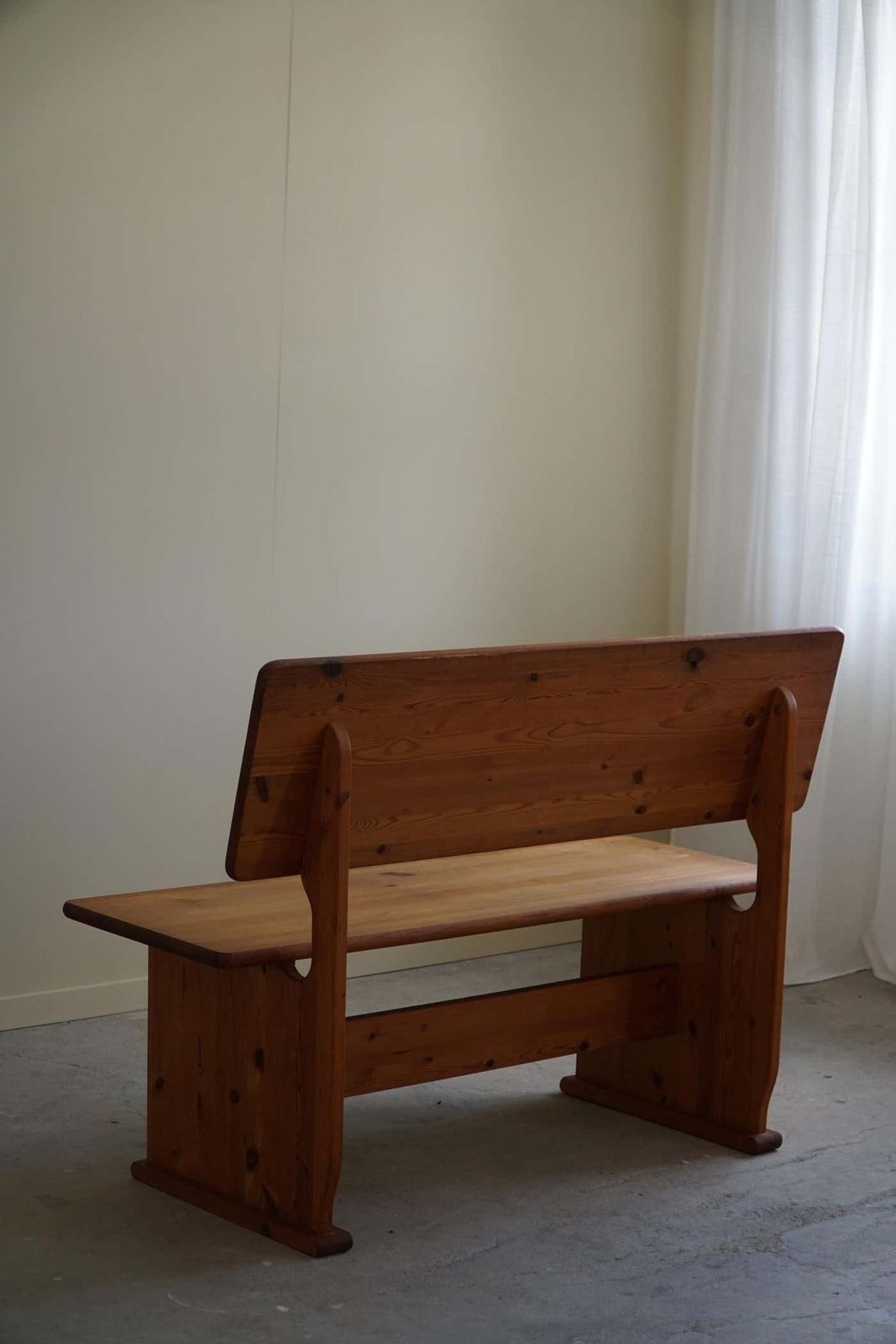 Mid Century Modern Bench In Pine, Made By A Swedish Cabinetmaker In The 1970s photo 1280.0