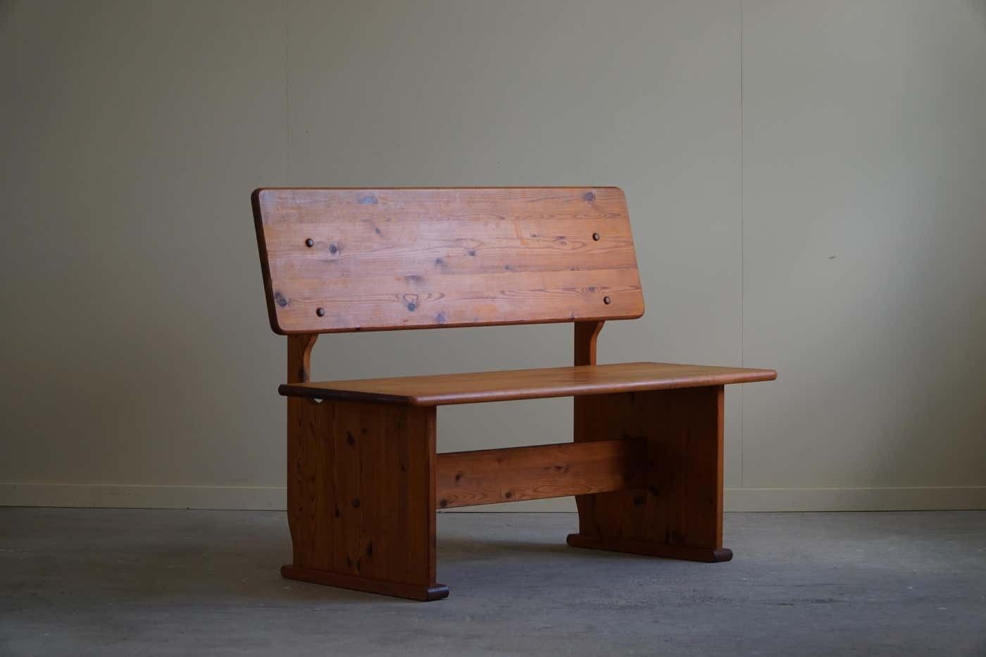 photo vinterior Mid Century Modern Bench In Pine, Made By A Swedish Cabinetmaker In The 1970s