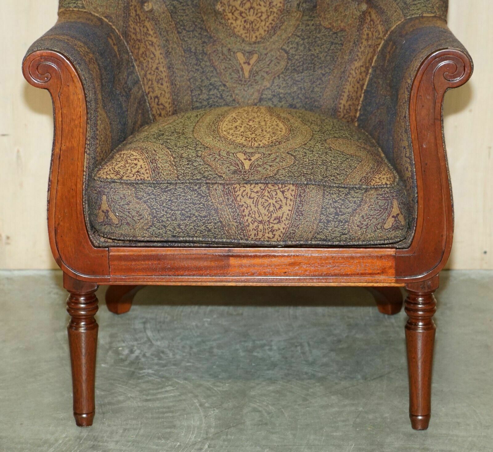 Pair Of George Smith William IV Library Armchairs Unique Upholstery photo vintage