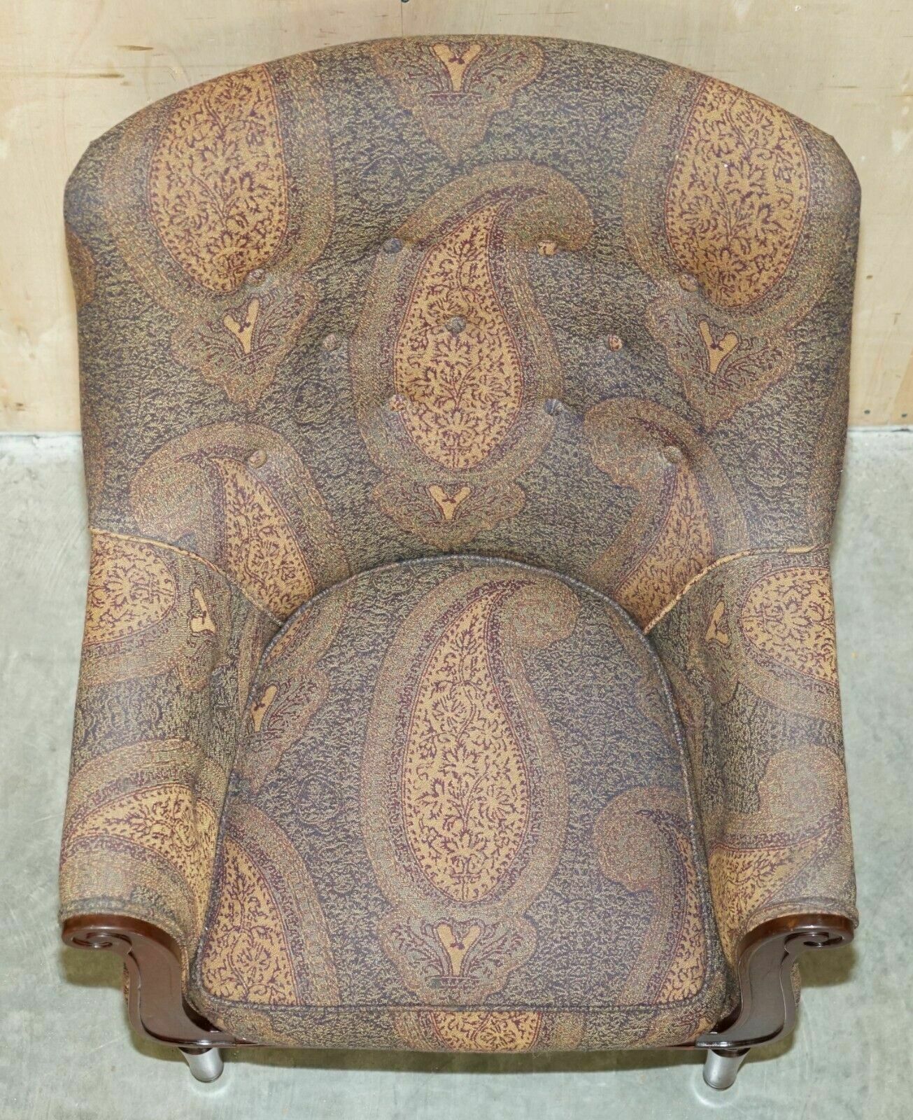 photo vintage Pair Of George Smith William IV Library Armchairs Unique Upholstery