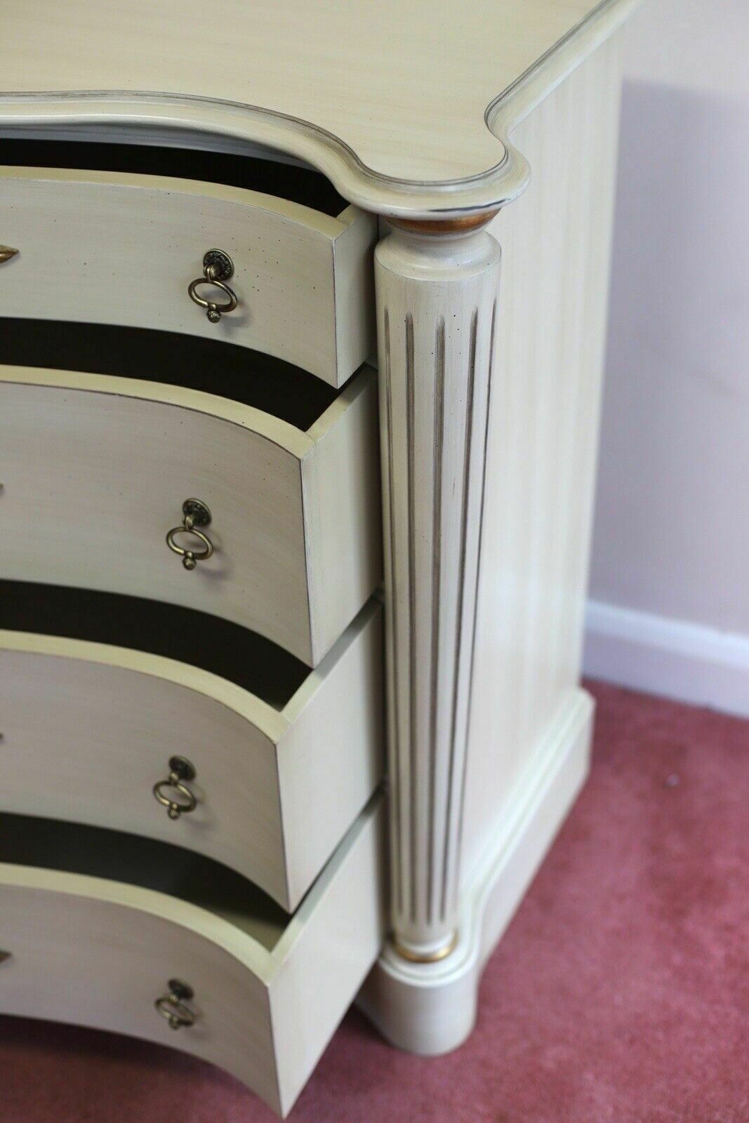 Furniture Lovelly Painted Chest Of 4 Drawers French Style photo