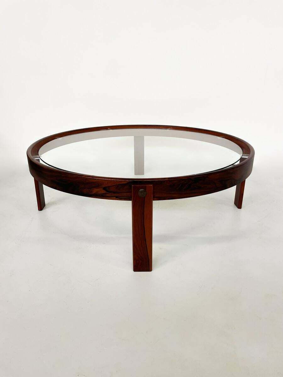 Mid Century Modern Wooden And Glass Coffee Table photo furniture