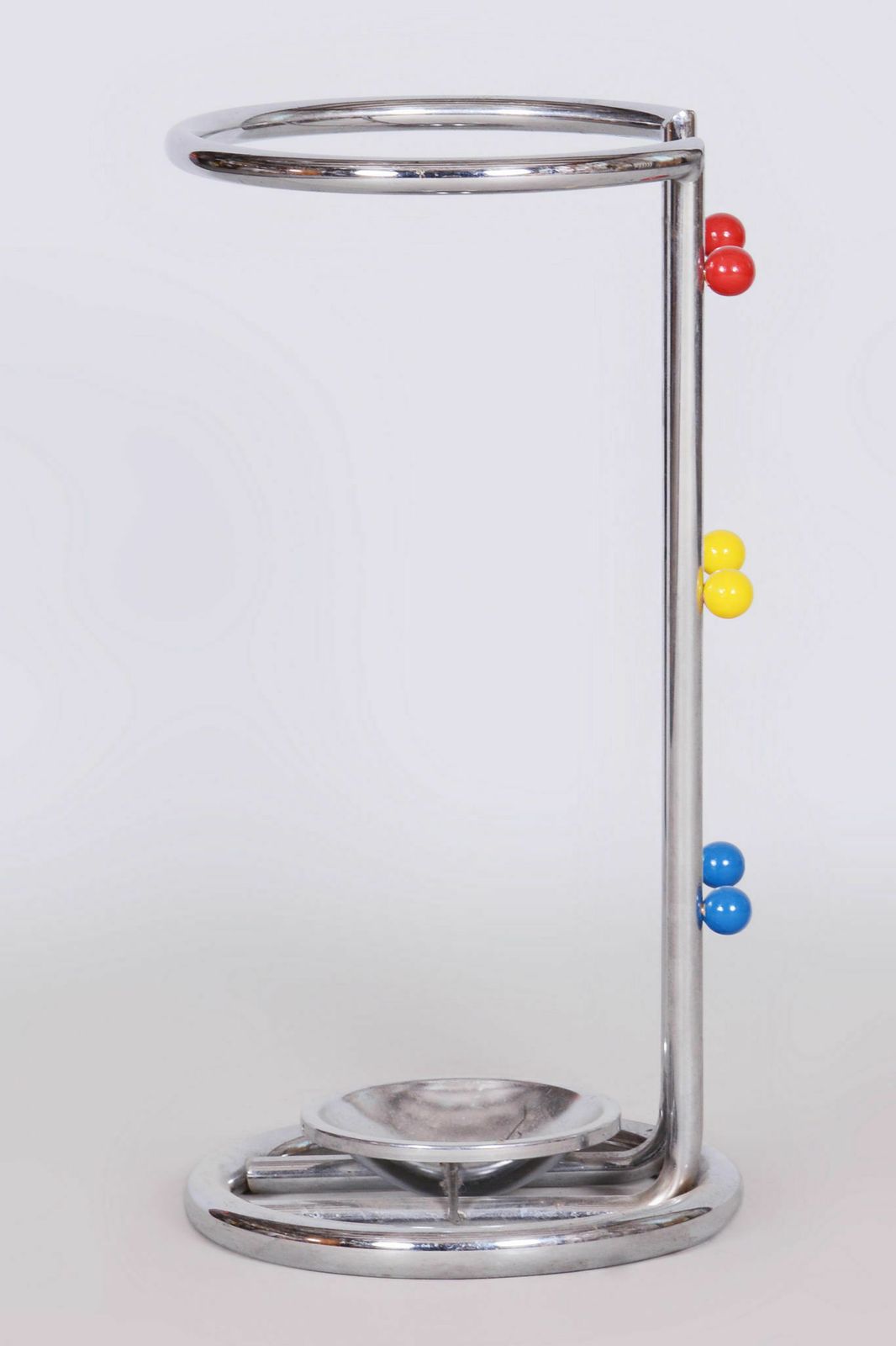 Restored Bauhaus Umbrella Stand, Chrome Plated Steel, Germany, 1950s photo vinterior
