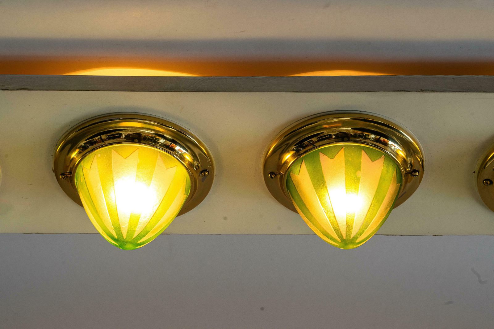 1321.0 6x Art Deco Spotlights With Original Glass Shades Vienna 1920s photo