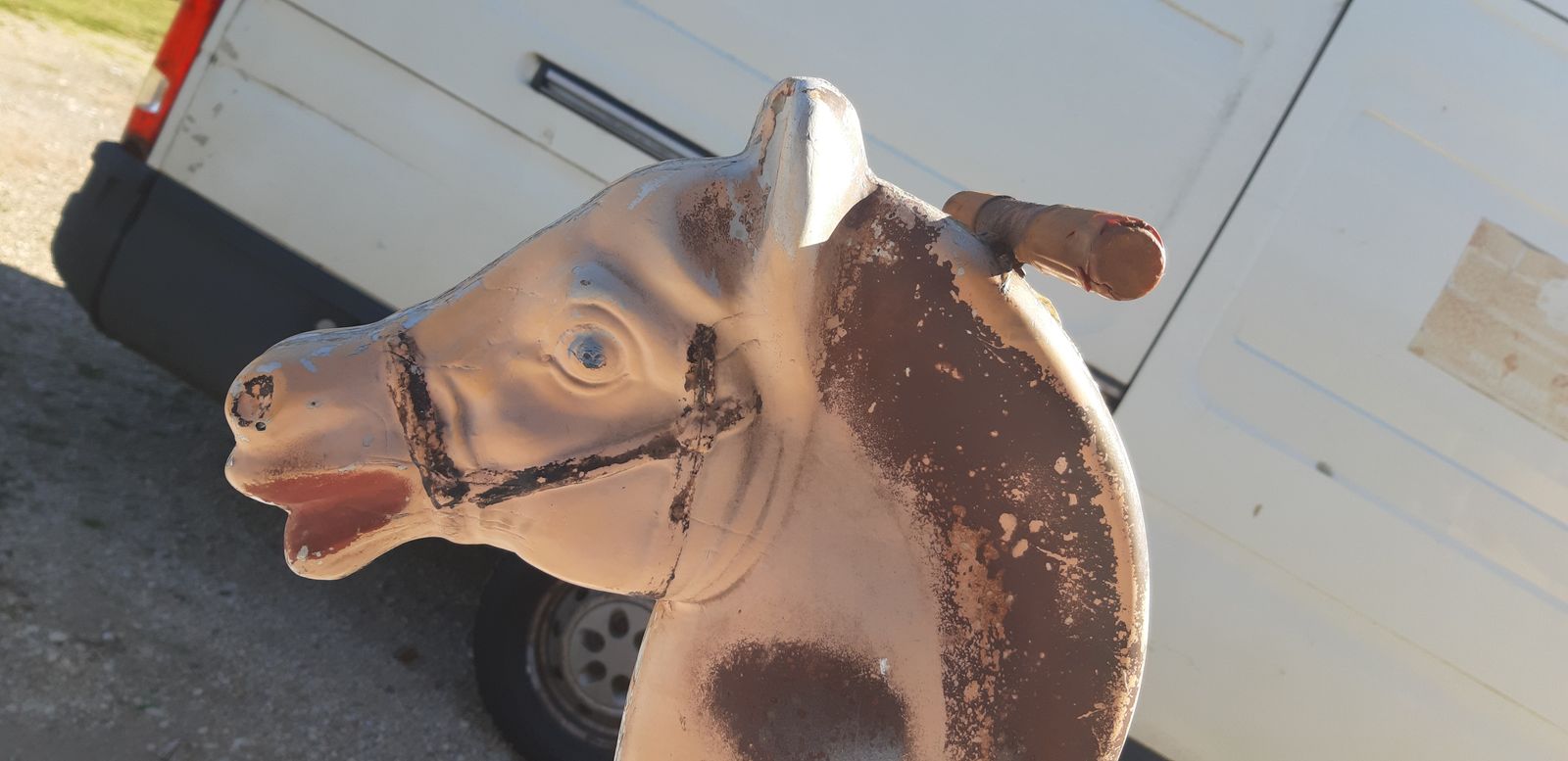 photo vintage Carousel Horse In Fiberglass, 1970s