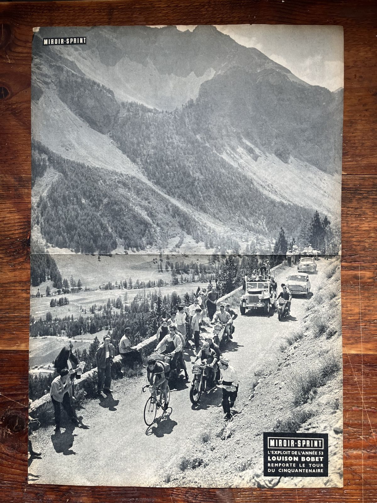 Louison Bobet 1950s Tour De France Print   Tourmalet photo 115.99