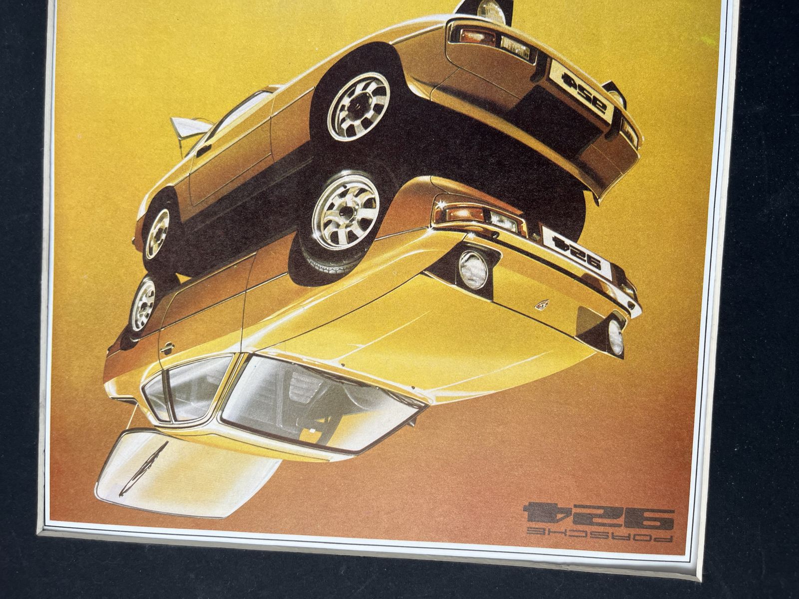 Porsche 924 Original Advertisement Print 1970s photo furniture