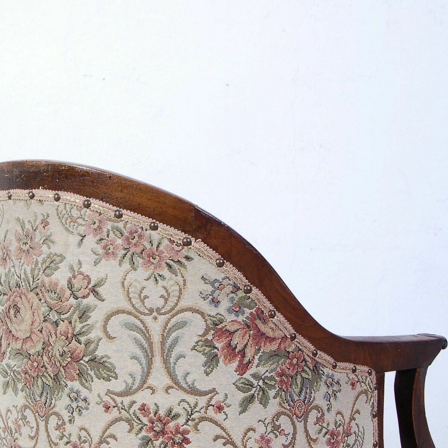 Antique Charles X Style Armchair In Walnut Wood With Armrests Antique Mid 19th Century photo vintage