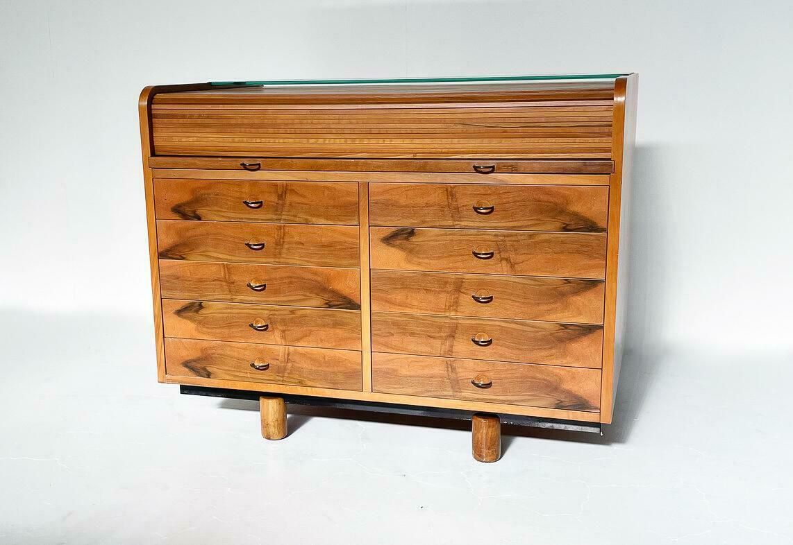 Mid Century Modern Desk Table By Gianfranco Frattini For Bernini, Italy, 1960s photo vinterior