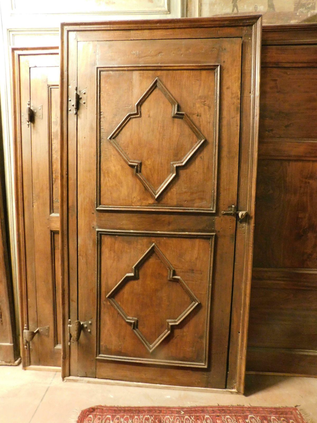 N.3 Poplar Interior Carved Doors, Not Identical, Original Iron And Frame, Italy photo furniture
