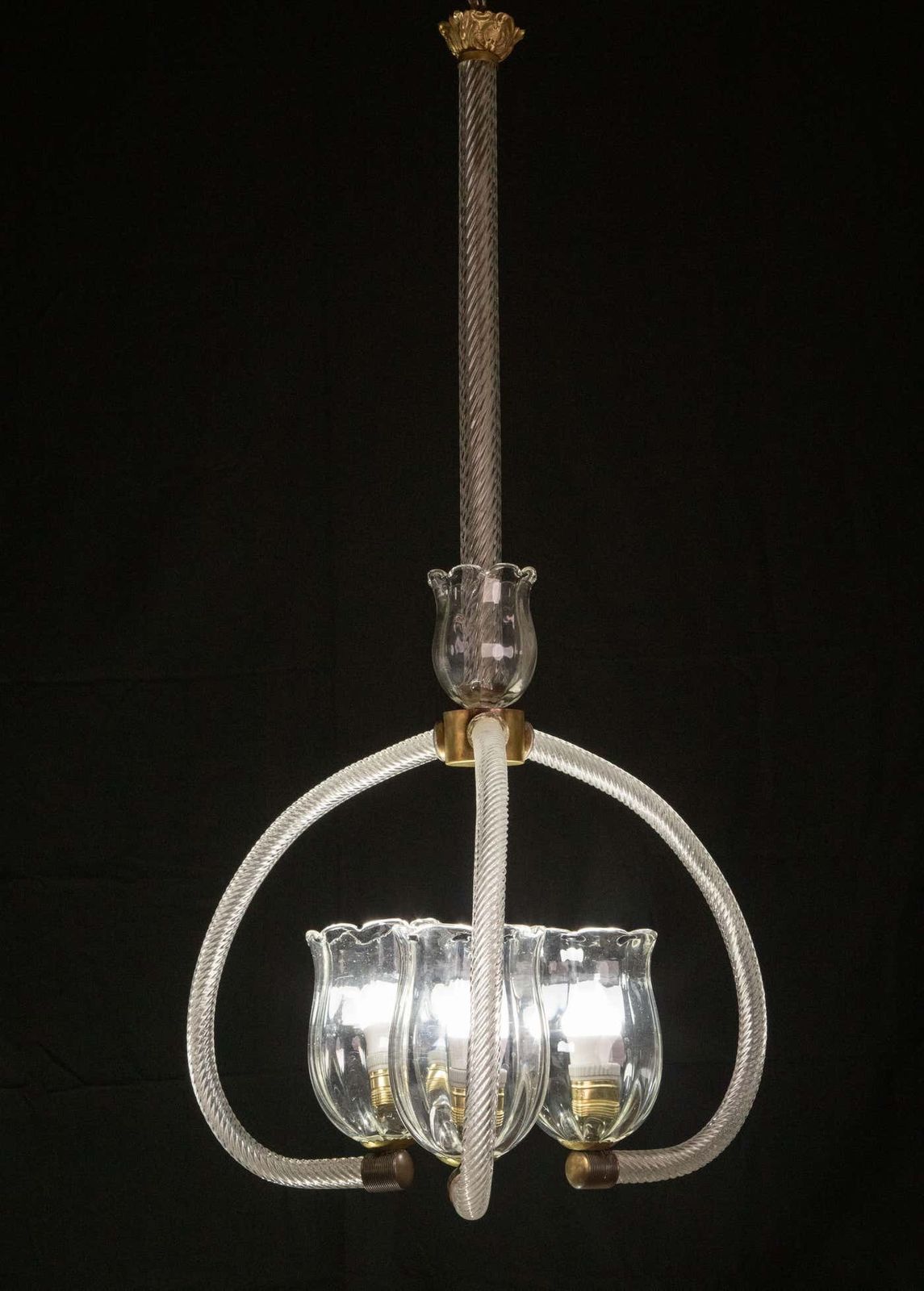 Elegant Ercole Barovier Art Deco Chandelier, 1940s photo for sale