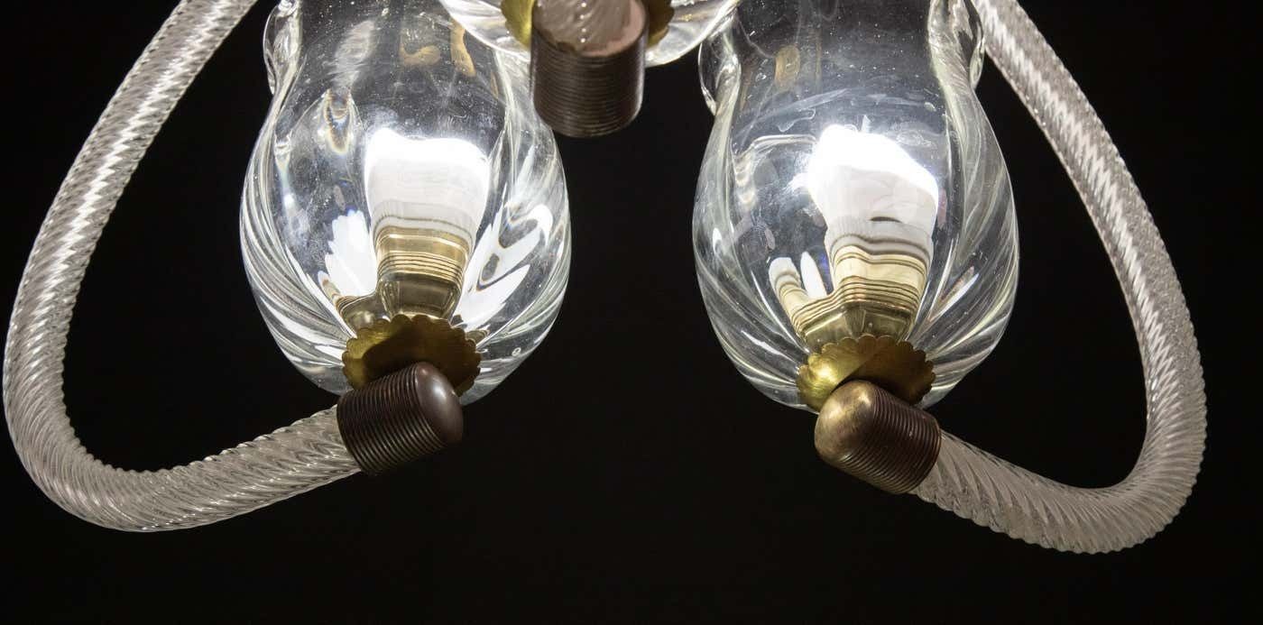 Elegant Ercole Barovier Art Deco Chandelier, 1940s photo vinterior