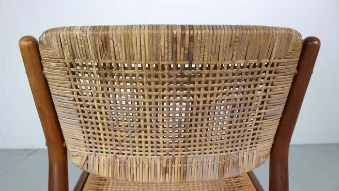 photo vinterior Arne Vodder Teak/Rattan Chair "Model 51" For Sibast Furniture, 1950 Denmark