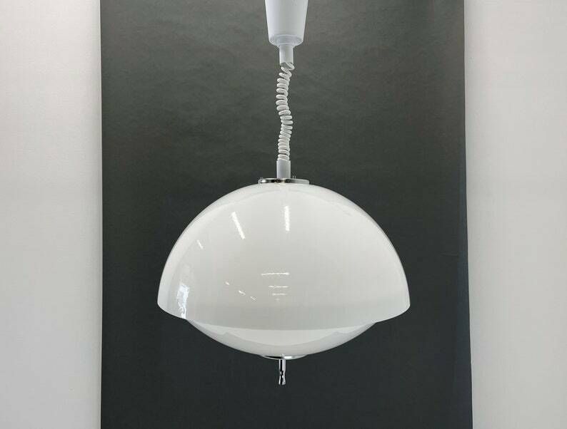 Meblo For Guzzini Space Age Pendant Lamp/An Extremely Rare Lamp/Yugoslavia From 1970's/Mcm Lighting/Ceiling Lamp/Meblo Retro Lamp photo furniture