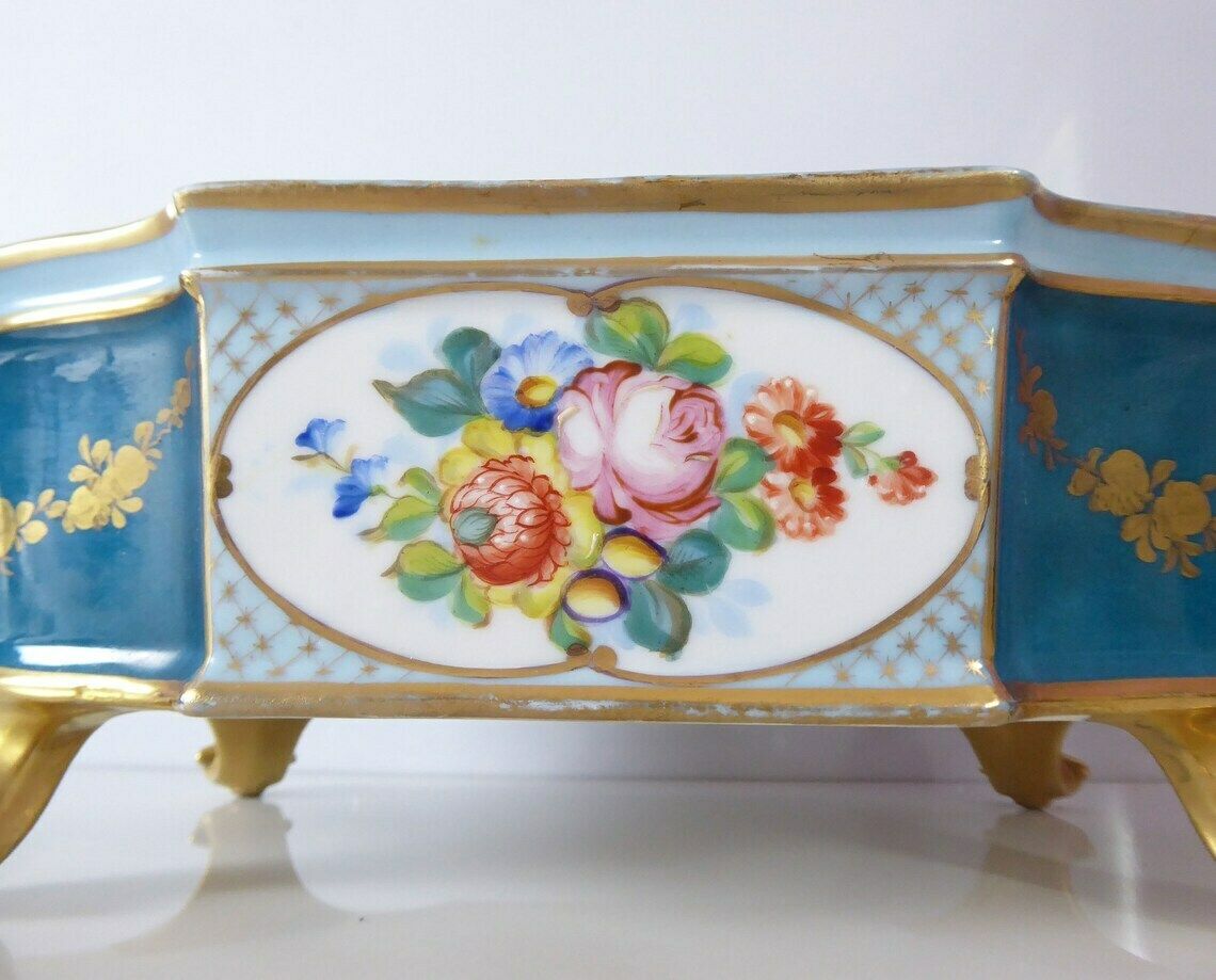 Antique Sevres Jardinière | Louis XVI Décor | Hand Painted Blue Sevres Porcelain | Sevres Bleu Céleste photo Home Decor