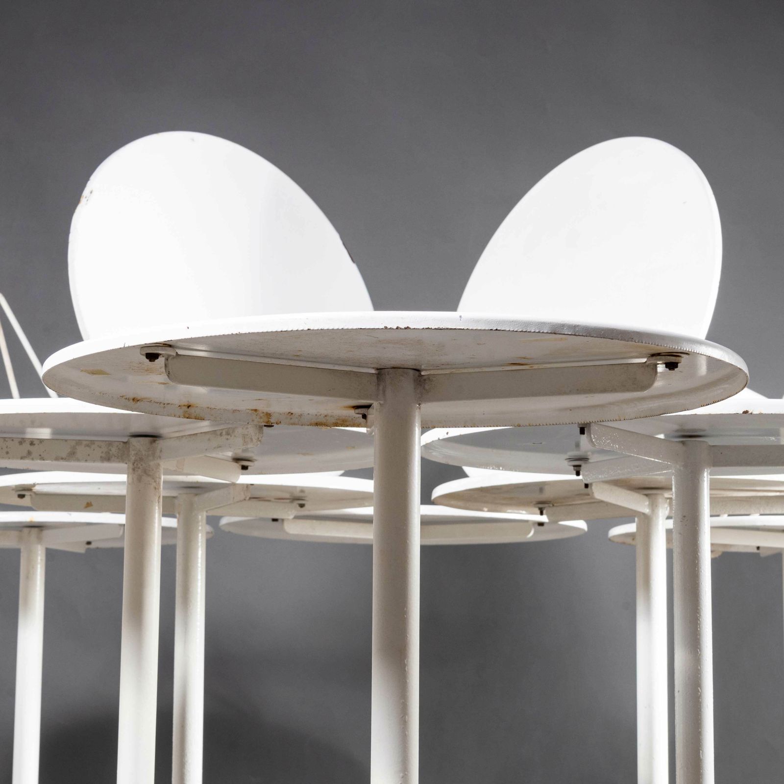 photo furniture 1970’s Egon Eiremann House In Baden Baden White Metal Tables