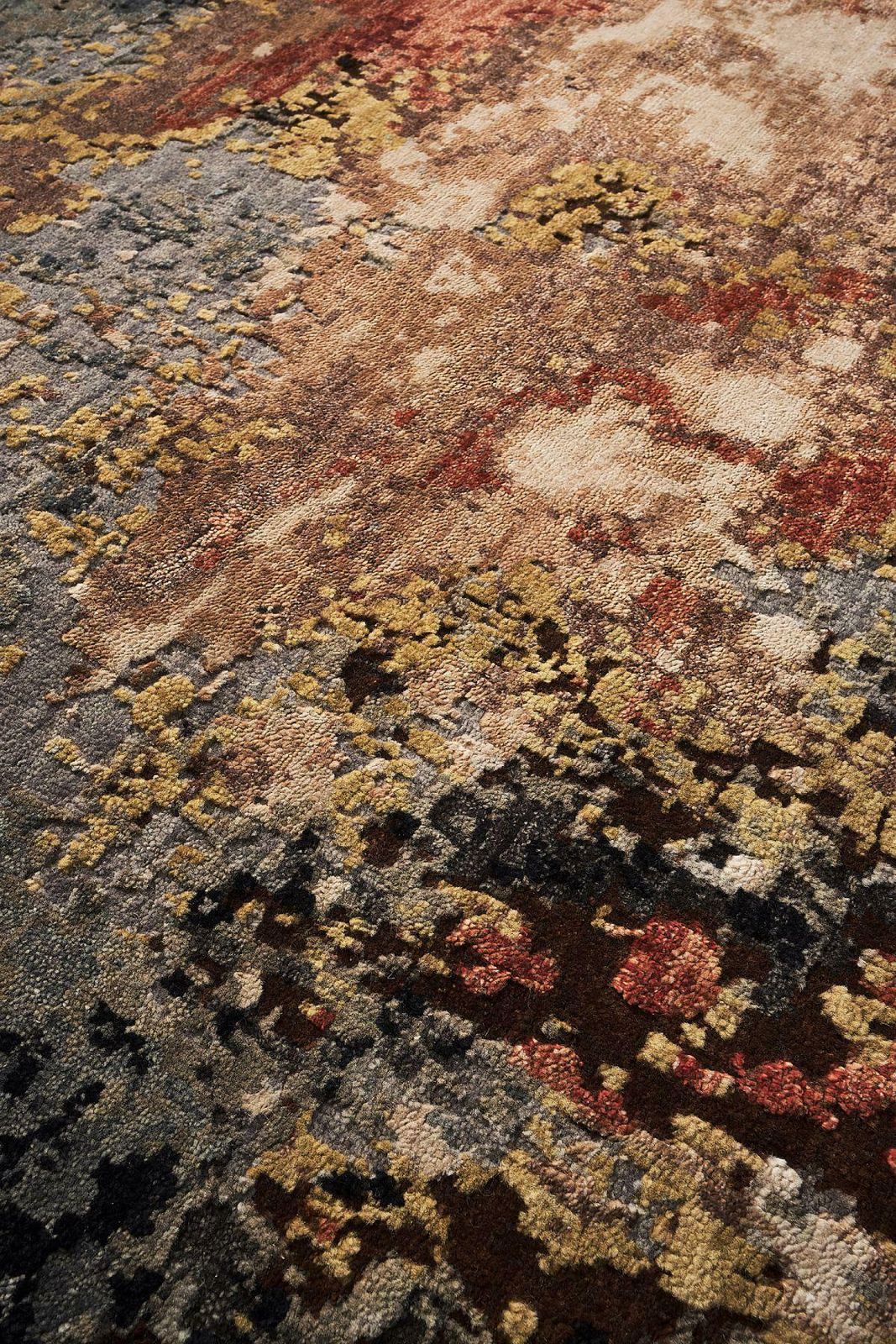 Surface Hand Knotted Wool And Silk Rug photo Textiles