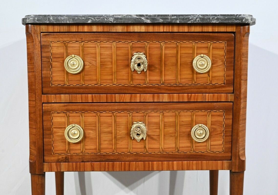 photo furniture Small Chest Of Drawers In Mahogany And Rosewood, Louis XVI – 18th Century