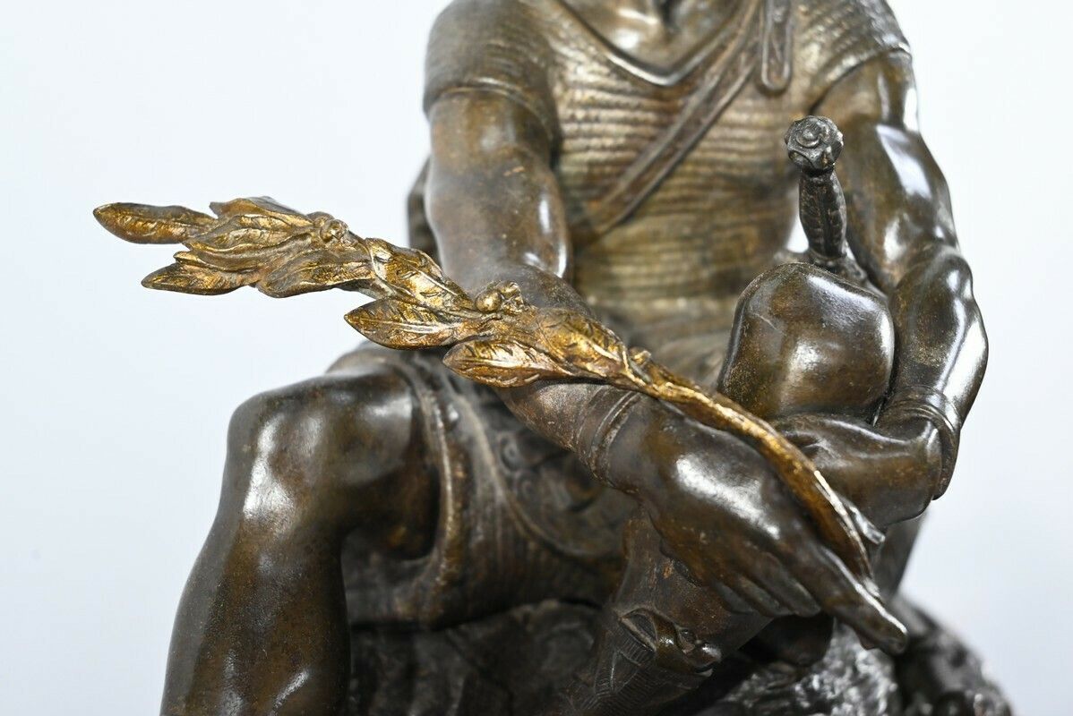 photo buy Borne Clock In Marble And Bronze, Stamped Viel & Delrue – Late 19th Century