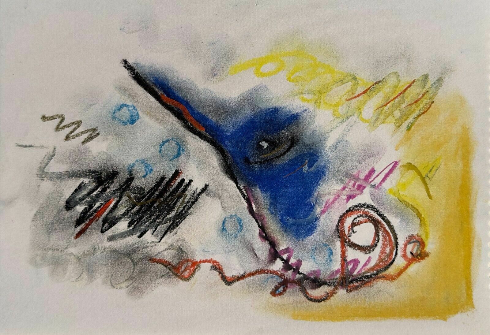 Gerald Thupinier   Drawing Signed In Pastel   School Of Nice Abstract Art