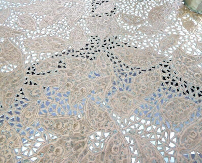 Vintage Openwork Brass Folding Table | Indian Décor | Occasional Furniture photo Furniture