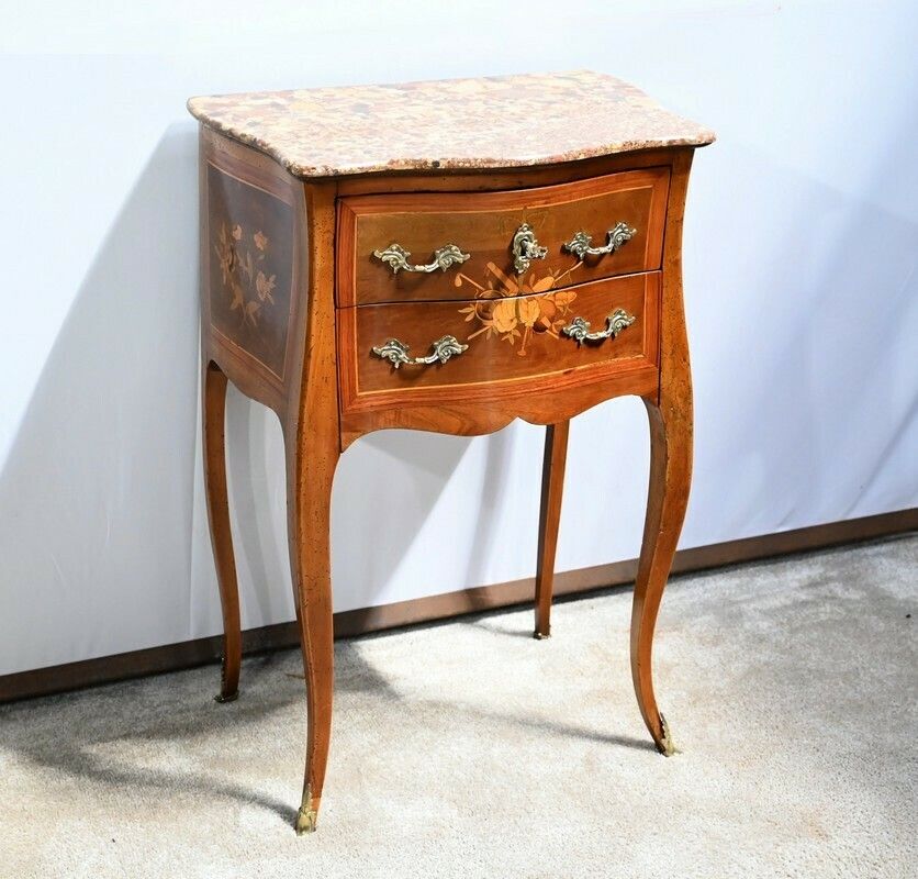 Small Chiffonniere Table In Rosewood And Walnut, Louis XV Style   2nd Half Nineteenth photo furniture