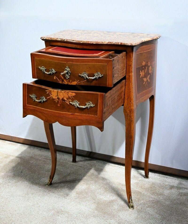 Small Chiffonniere Table In Rosewood And Walnut, Louis XV Style   2nd Half Nineteenth photo Furniture