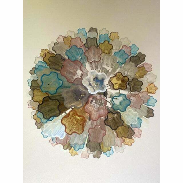 photo furniture Contemporary Multicolor“Tronchi” Murano Glass Chandelier In Venini Style