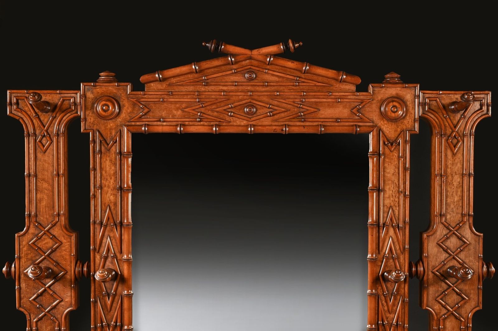 French Aesthetic Period Japonisme Birdseye Maple Faux Bamboo Hall Stand photo Furniture