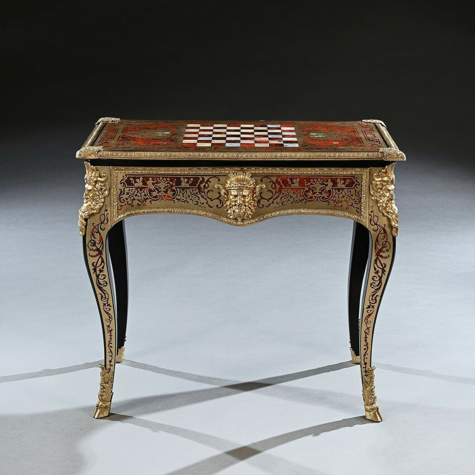 An Exceptional George IV Period Boulle Games Table Attributed To Thomas Parker