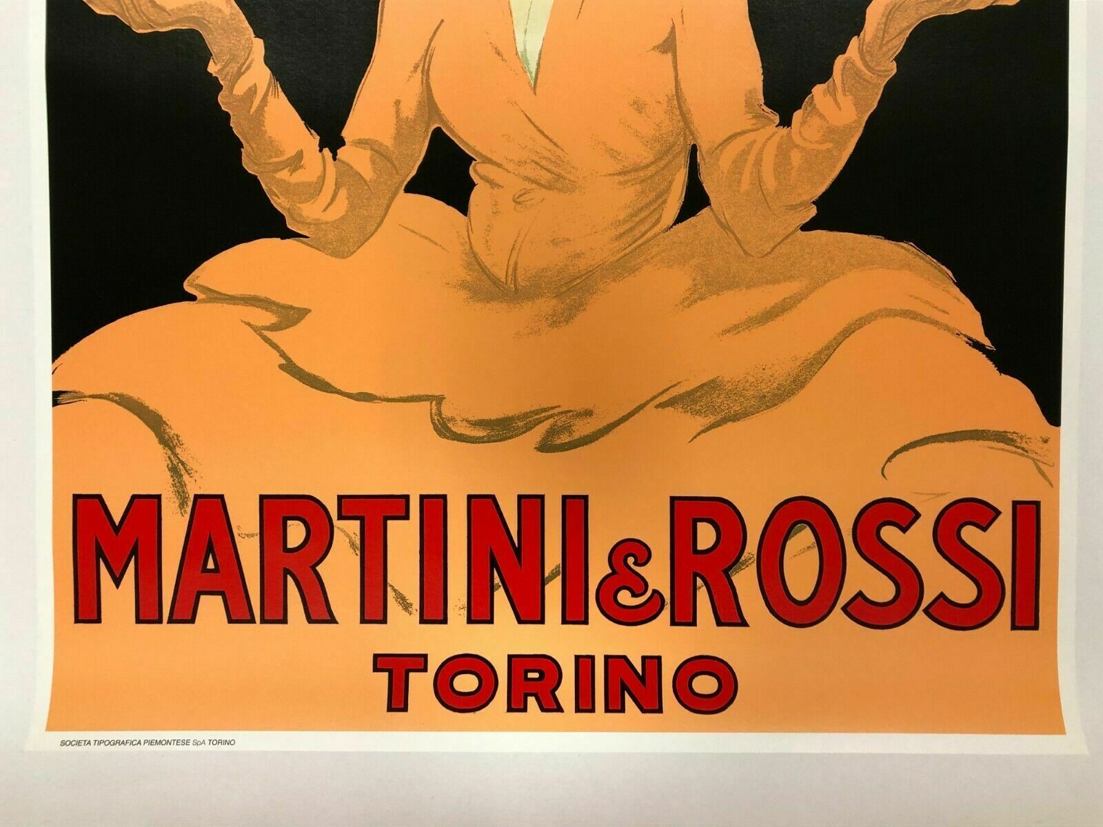 photo for sale Marcello Dudovich, 1980s   Vermouth Bianco  Original Vintage Affiche Linen Backed On Canvas