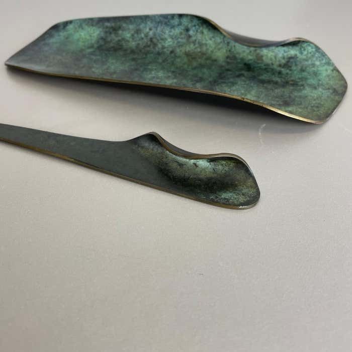 Desk Brass Shell Plate And Letter Opener Auböck Hagenauer Era Germany 1950s photo vinterior