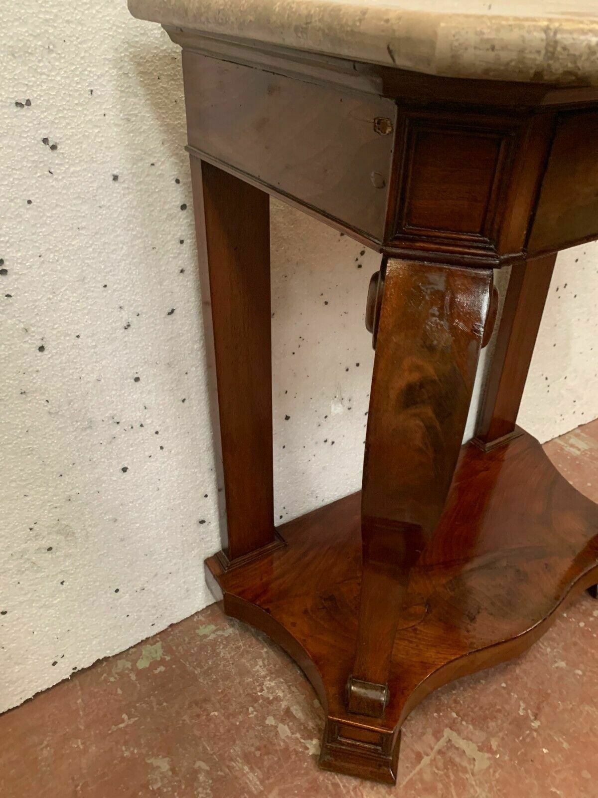 photo furniture Louis Philippe Console In Mahogany And 19th Century Veneer