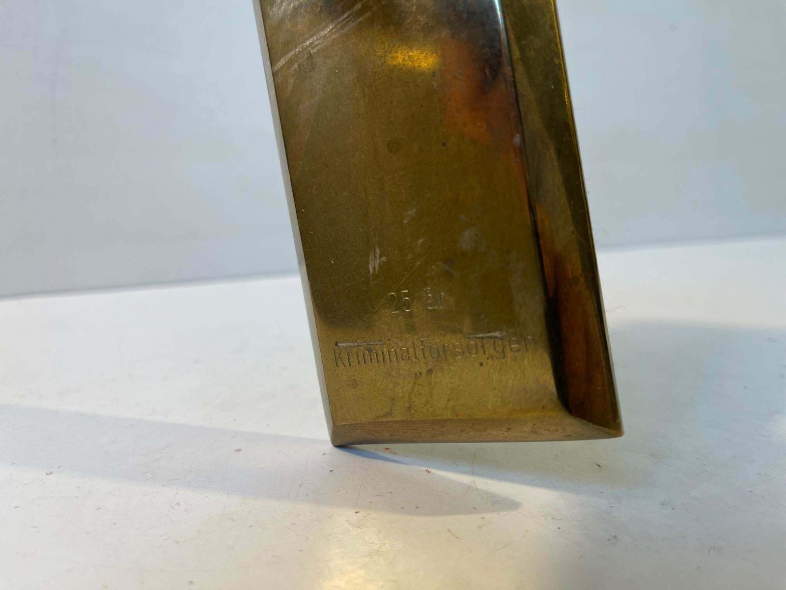 Sculptural Modernist Counterweight Paperweight In Bronze photo 356.0