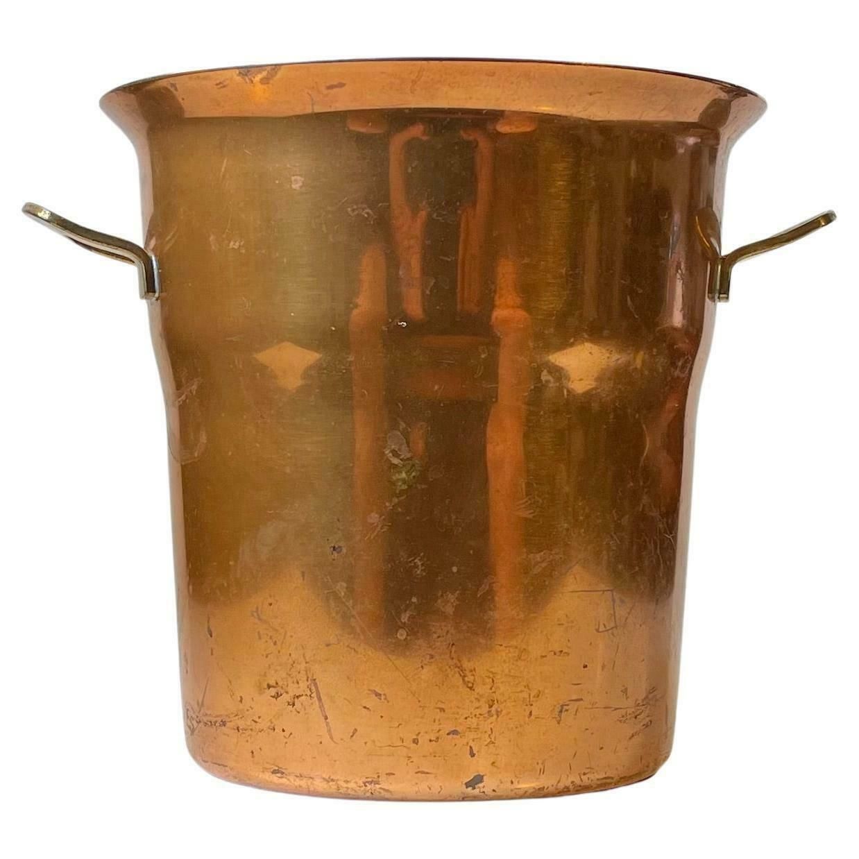 Vintage Swiss Champagne Or Wine Cooler In Copper & Brass By Spring Culinox photo buy