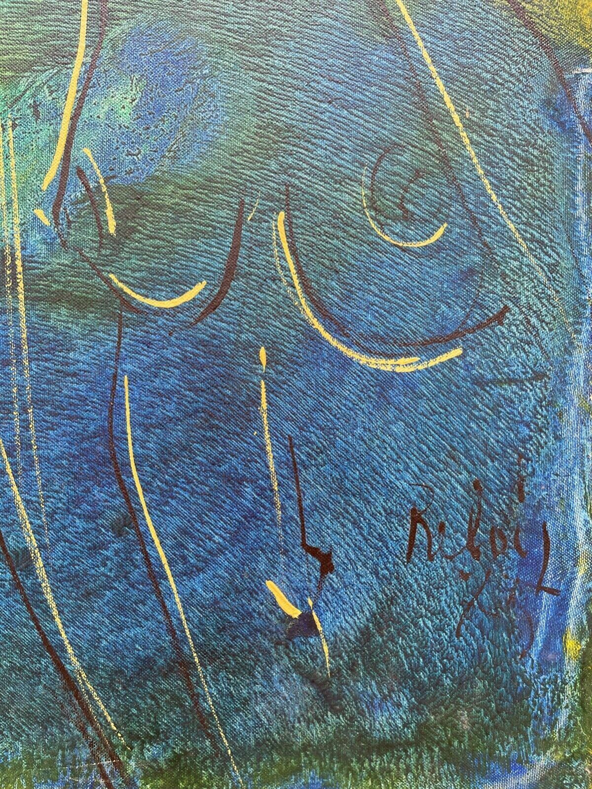 Oil Painting On Canvas, 1975, Relois, Nude photo Art