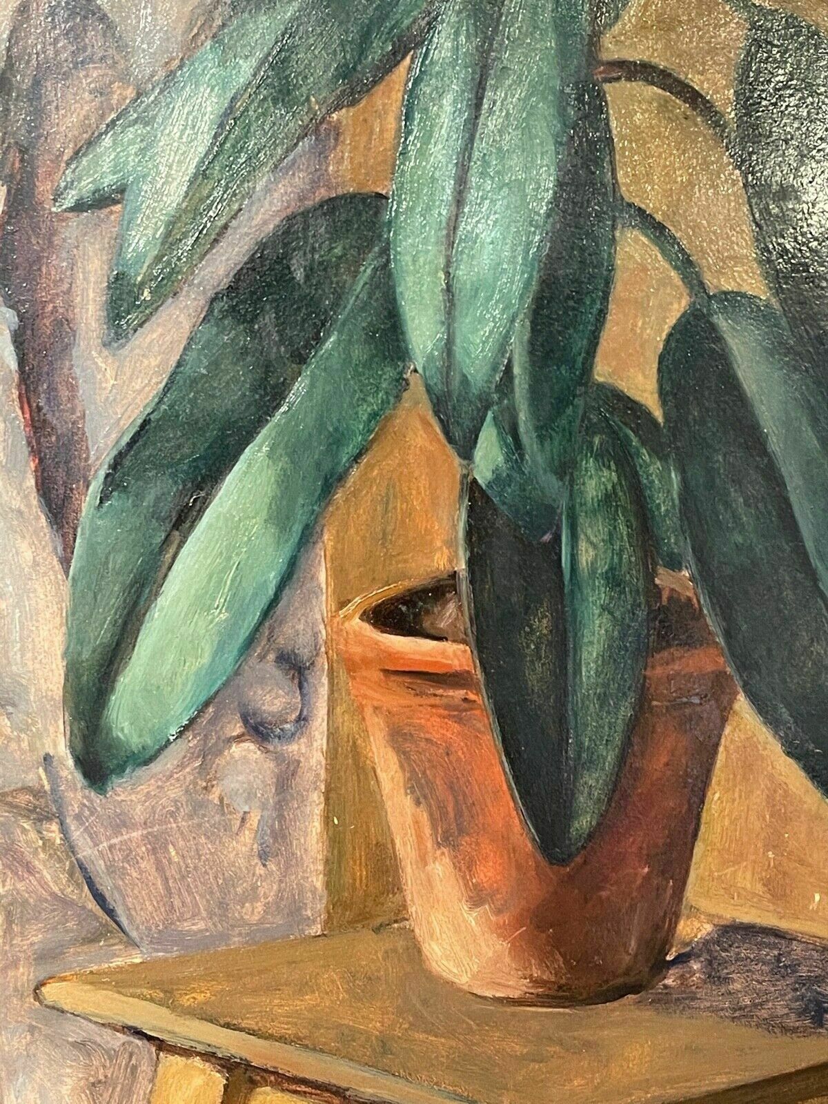 Oil Painting On Cardboard, Planta, Giulio Benzi photo Art