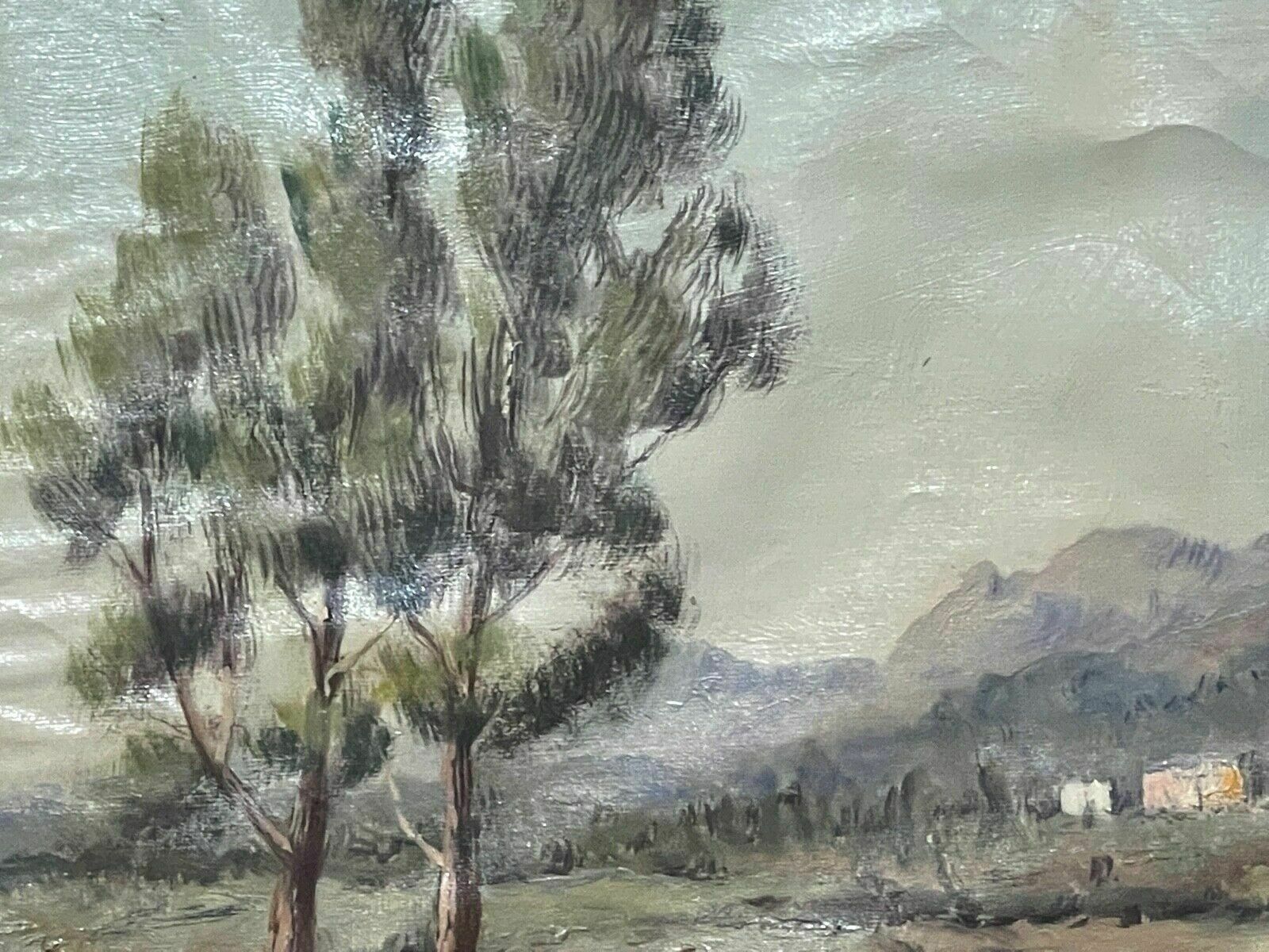 Oil Painting On Canvas, Sicilian Landscape, Rosary Of Fazio, 20th Century photo vinterior