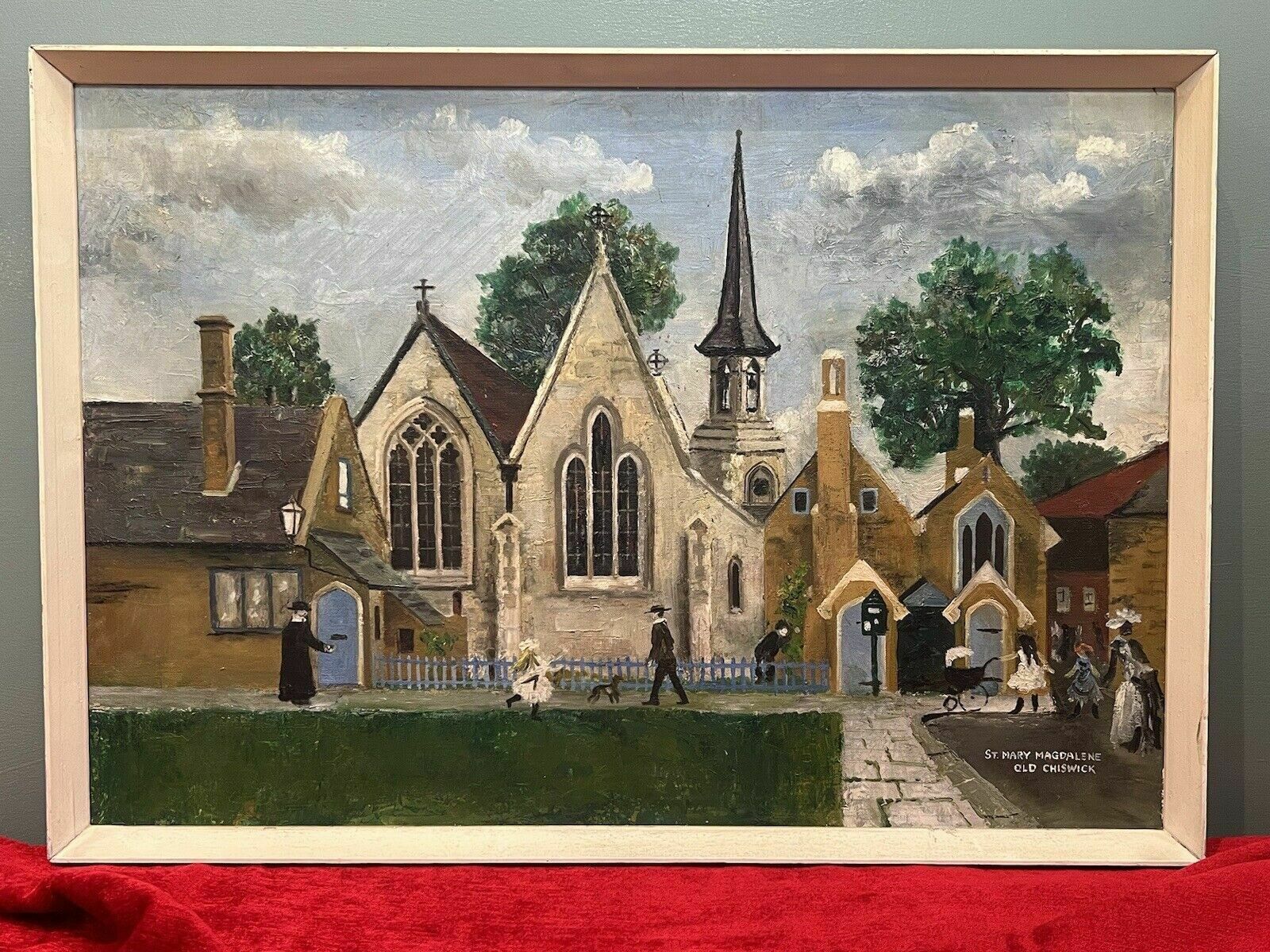 Contemporary Naïve St Mary Magdalene Old Chiswick Oil Painting On Canvas photo 750.0