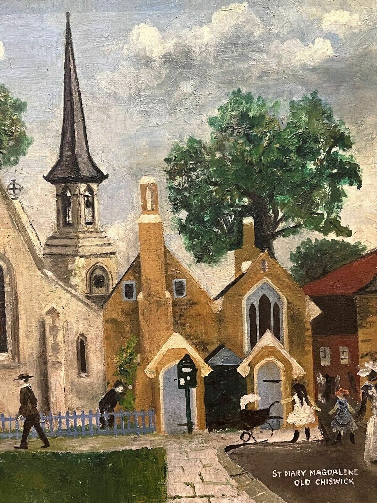 Contemporary Naïve St Mary Magdalene Old Chiswick Oil Painting On Canvas photo buy