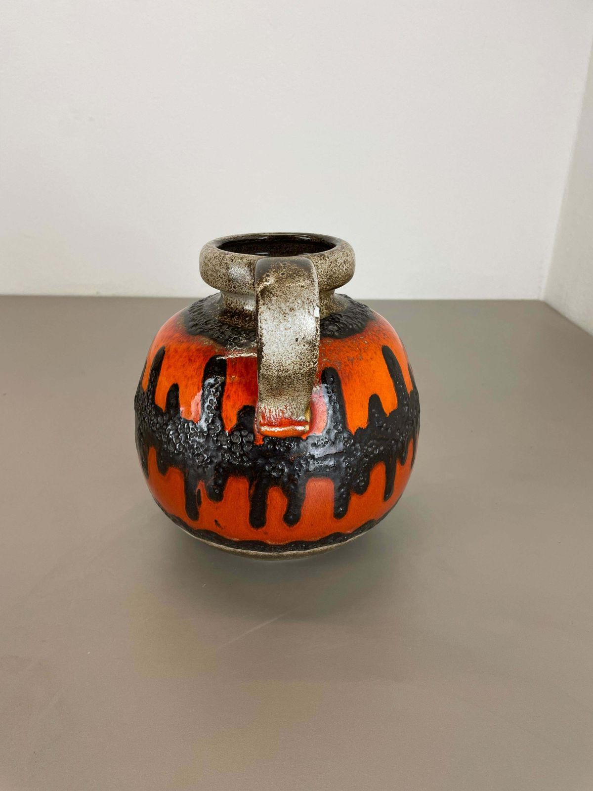 Rare Pottery Super Colour Fat Lava Multi Colour 484 Vase Scheurich Wgp, 1970s photo vinterior