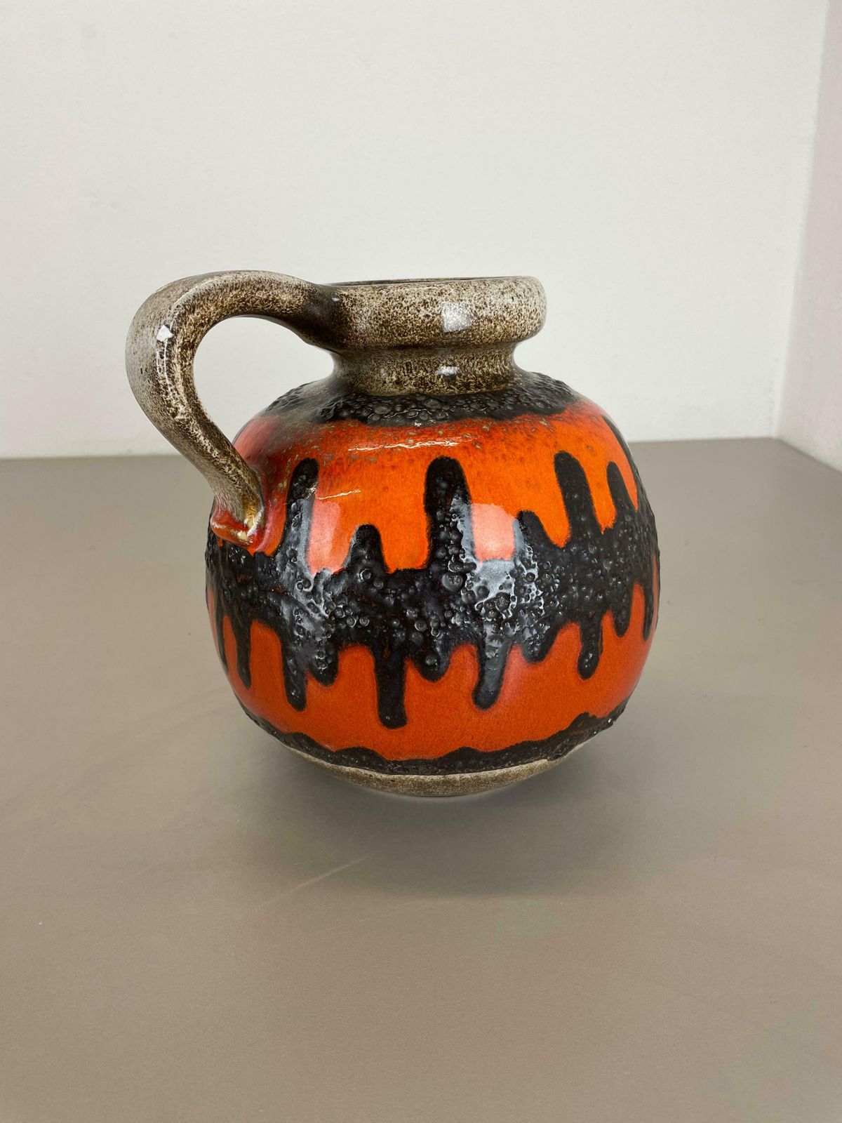 Rare Pottery Super Colour Fat Lava Multi Colour 484 Vase Scheurich Wgp, 1970s photo buy