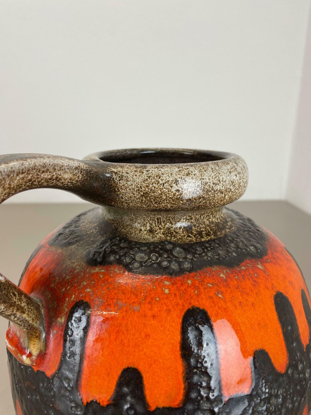 Rare Pottery Super Colour Fat Lava Multi Colour 484 Vase Scheurich Wgp, 1970s photo vintage