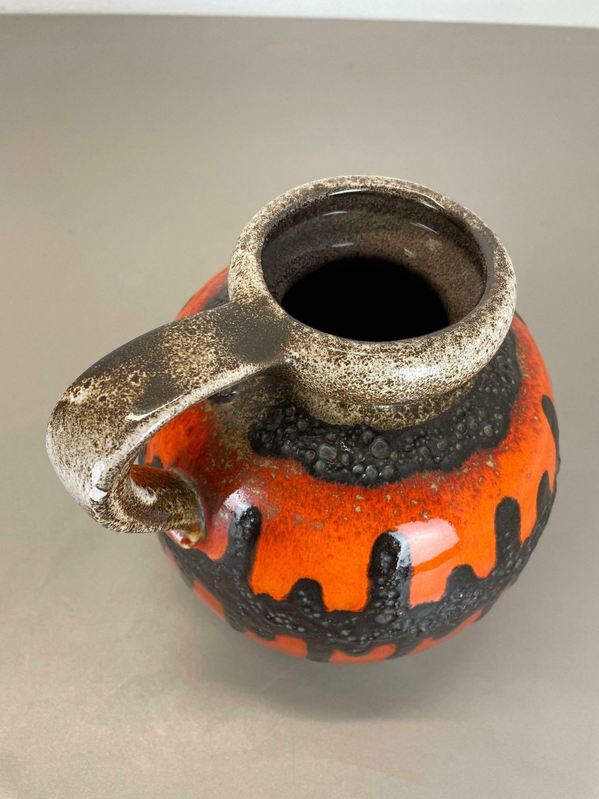 photo furniture Rare Pottery Super Colour Fat Lava Multi Colour 484 Vase Scheurich Wgp, 1970s