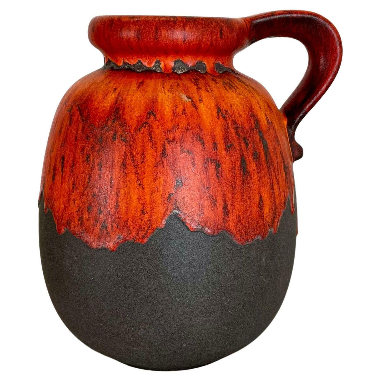 Large Pottery Super Colour Fat Lava Multi Colour 484 30 Vase Scheurich Wgp 1970s