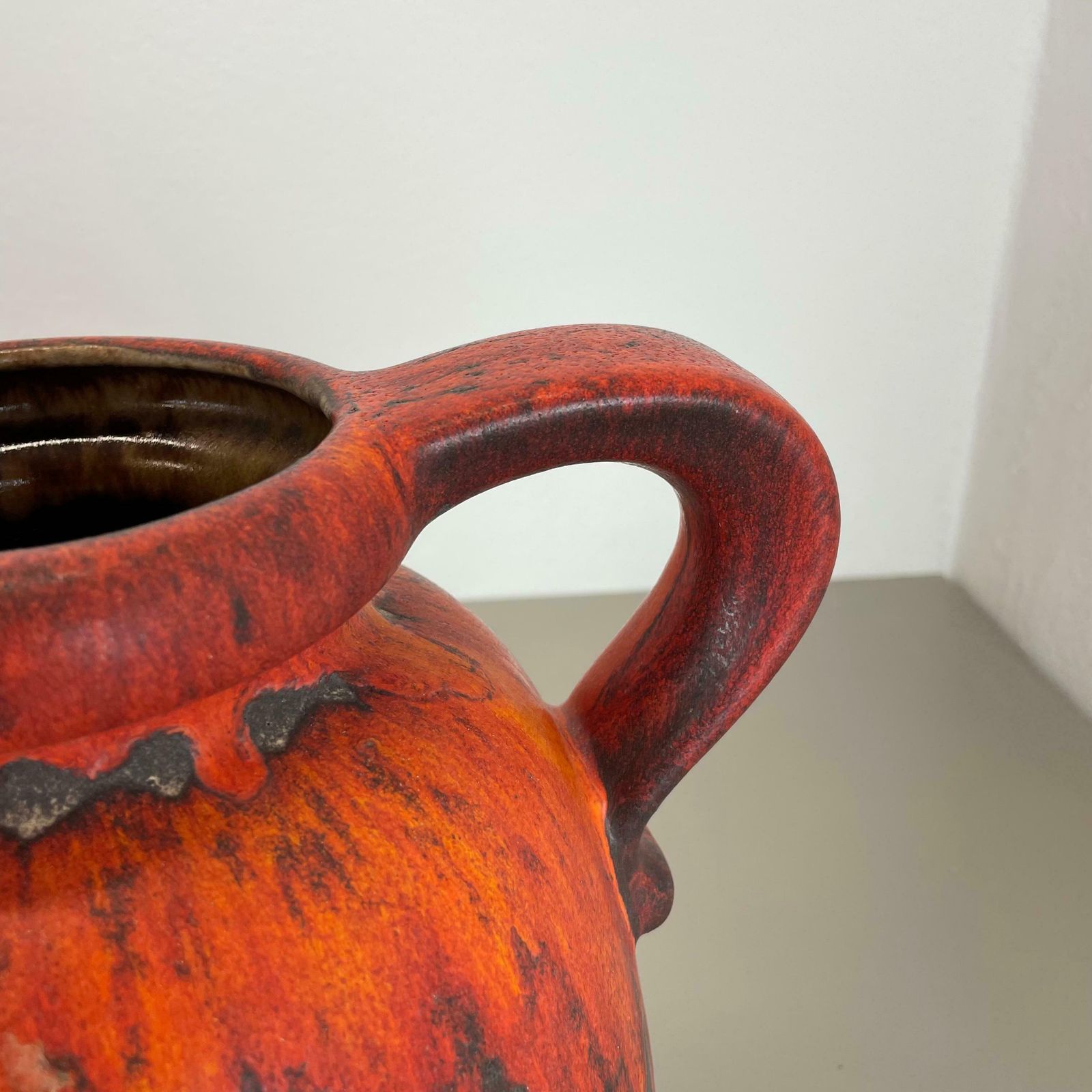 Large Pottery Super Colour Fat Lava Multi Colour 484 30 Vase Scheurich Wgp 1970s photo buy